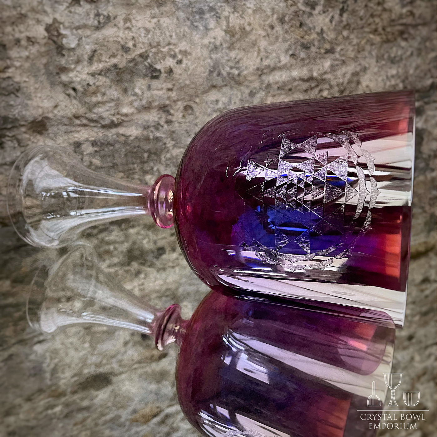 Magenta Sri Yantra Chalice